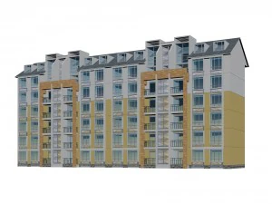 міська житлова садова вілла проект офісної будівлі - 147 3D Модель