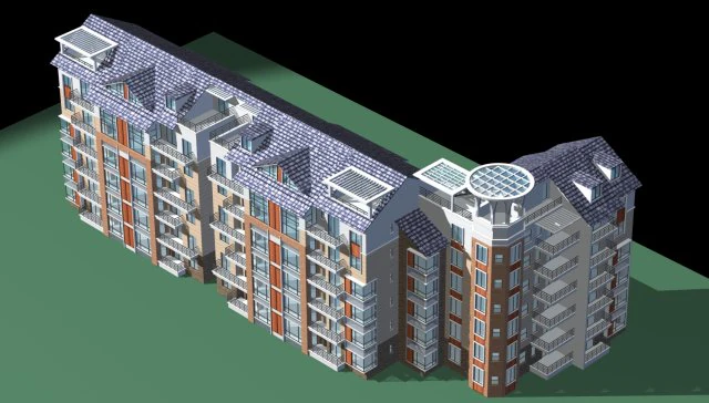 city residential garden villa office building design - 149 3D Model .c4d .max .obj .3ds .fbx .stl .blend 