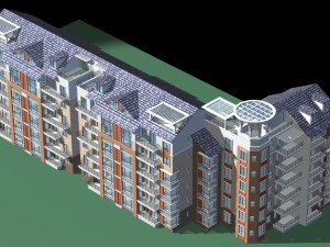city residential garden villa office building design - 149 3D Model