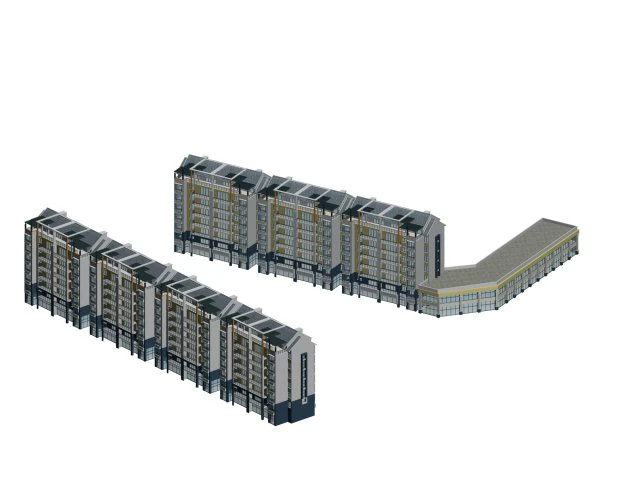 city residential garden villa office building design - 154 3D Model .c4d .max .obj .3ds .fbx .stl .blend 