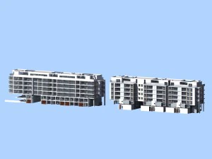 diseño de edificio de oficinas de villa con jardín residencial de la ciudad - 155 Modelo 3D