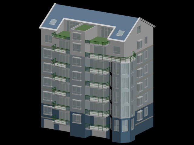 city residential garden villa office building design - 161 Modelo 3D .c4d .max .obj .3ds .fbx .stl .blend 