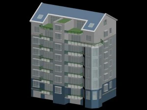 city residential garden villa office building design - 161 3D Model