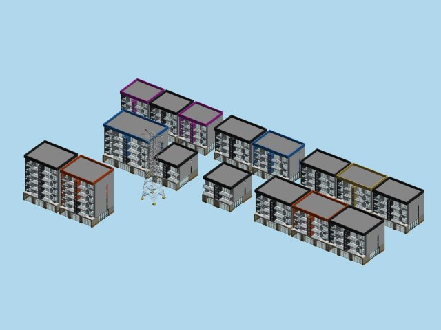 city residential garden villa office building design - 163 Model 3D .c4d .max .obj .3ds .fbx .stl .blend 