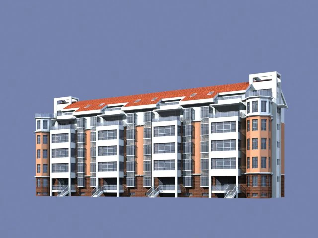 city residential garden villa office building design - 167 3D Model .c4d .max .obj .3ds .fbx .stl .blend 