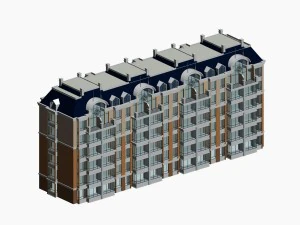 projeto de edif&iacute;cio de escrit&oacute;rios de vila de jardim residencial de cidade - 169 Modelo 3D