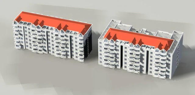 city residential garden villa office building design - 171 3D Model .c4d .max .obj .3ds .fbx .stl .blend 