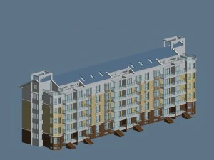 dise&ntilde;o de edificio de oficinas de villa con jard&iacute;n residencial de la ciudad - 172 Modelo 3D