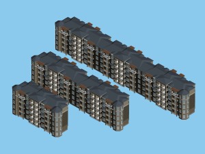 city residential garden villa office building design - 173 3D-Modell
