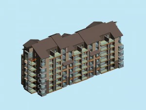 desain gedung perkantoran vila taman perumahan kota - 177 Model 3D