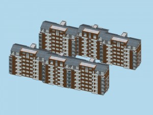 city residential garden villa office building design - 178 3D Model