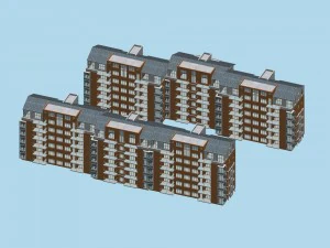 city residential garden villa office building design - 178 3D Model