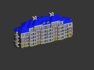 міська житлова садова вілла проект офісної будівлі - 180 3D Модель
