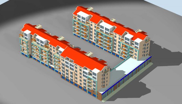 city residential garden villa office building design - 181 Modello 3D .c4d .max .obj .3ds .fbx .stl .blend