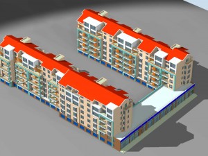 city residential garden villa office building design - 181 3D Model