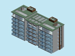 city residential garden villa office building design - 182 3D Model