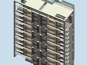 conception d'immeuble de bureaux de villa de jardin r&eacute;sidentiel de ville - 185 Modèle 3D