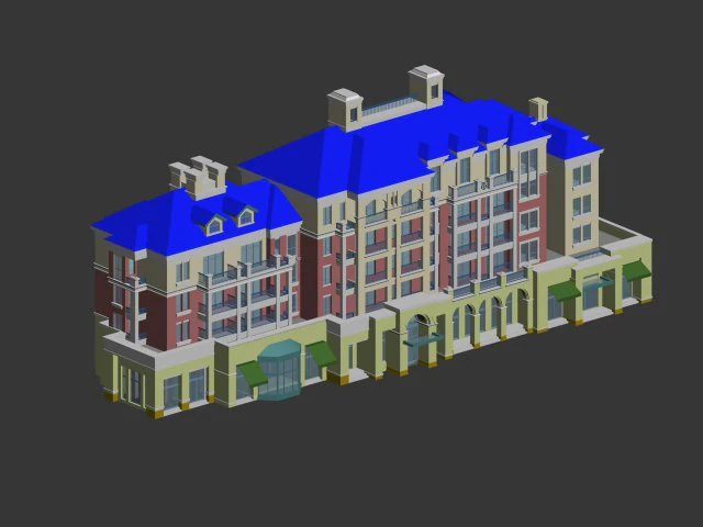 city residential garden villa office building design - 186 3D Model .c4d .max .obj .3ds .fbx .stl .blend 