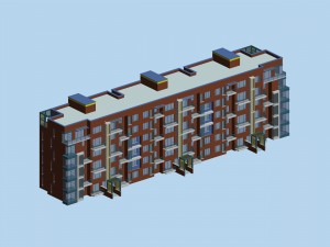 city residential garden villa office building design - 187 3D-Modell