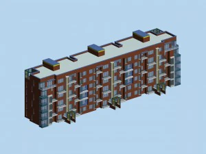 Entwurf eines st&auml;dtischen Wohngartenvilla-B&uuml;rogeb&auml;udes &ndash; 187 3D Modell