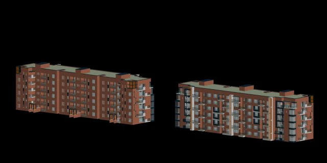city residential garden villa office building design - 188 3D Model .c4d .max .obj .3ds .fbx .stl .blend