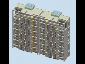 city residential garden villa office building design - 189 3D Model