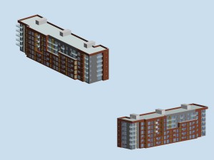city residential garden villa office building design - 191 3D Model