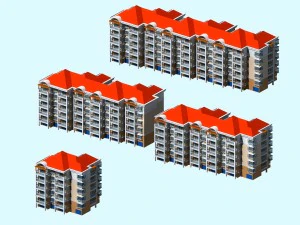 şehir konut bah&ccedil;e villa ofis binası tasarımı - 192 3D Model