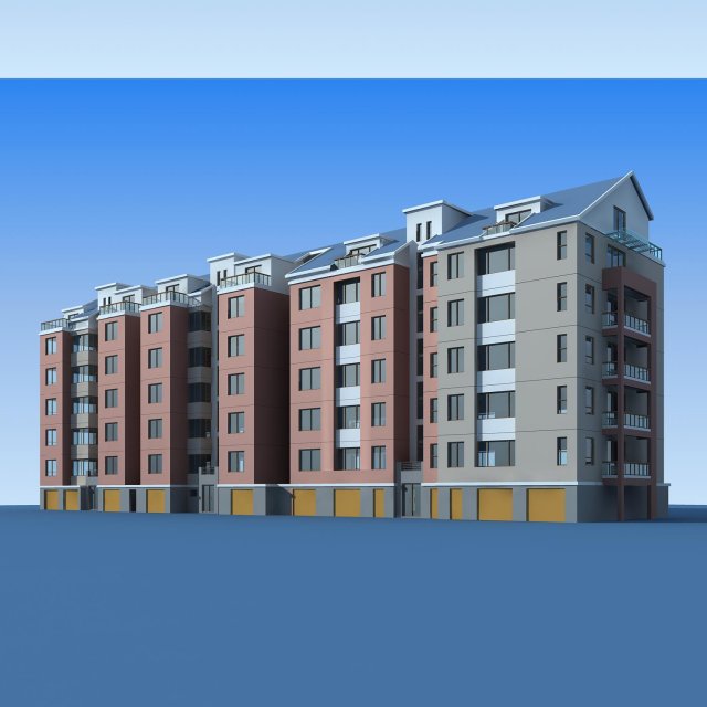 city residential garden villa office building design - 195 3D Model .c4d .max .obj .3ds .fbx .stl .blend
