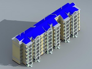city residential garden villa office building design - 196 3D-Modell