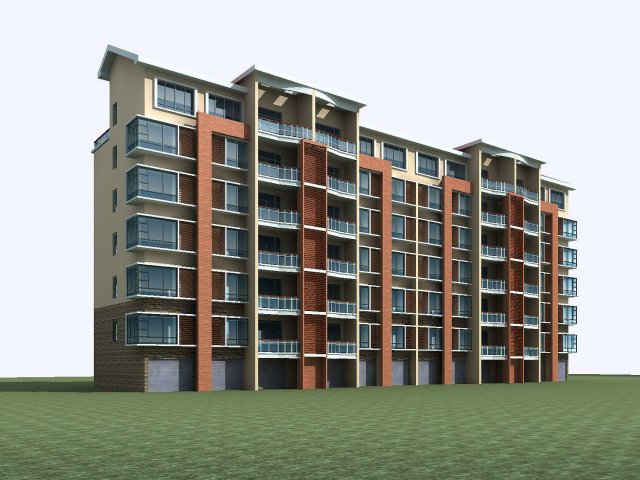 city residential garden villa office building design - 201 3D Модель .c4d .max .obj .3ds .fbx .stl .blend 