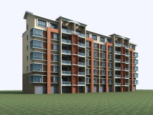 city residential garden villa office building design - 201 Model 3D