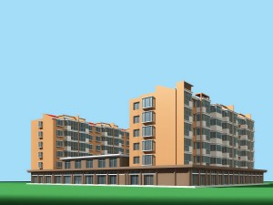 city residential garden villa office building design - 202 3D Model