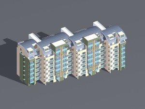 city residential garden villa office building design - 205 3D Model