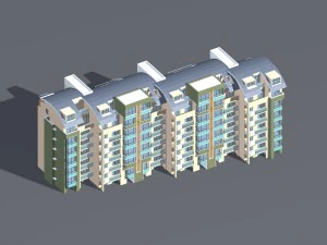 city residential garden villa office building design - 205 3D Model