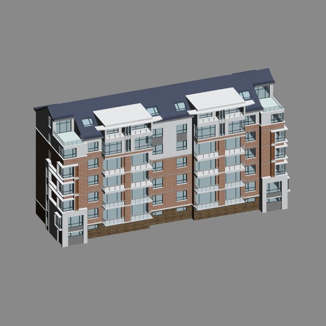 city residential garden villa office building design - 206 3D Model .c4d .max .obj .3ds .fbx .stl .blend 