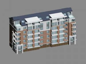 city residential garden villa office building design - 206 3D Model