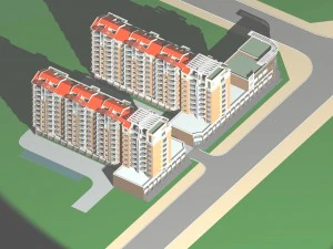 şehir konut bah&ccedil;e villa ofis binası tasarımı - 207 3D Model