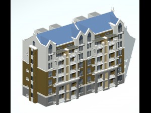 city residential garden villa office building design - 208 3D 모델