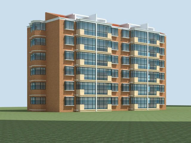city residential garden villa office building design - 209 3D Model .c4d .max .obj .3ds .fbx .stl .blend 