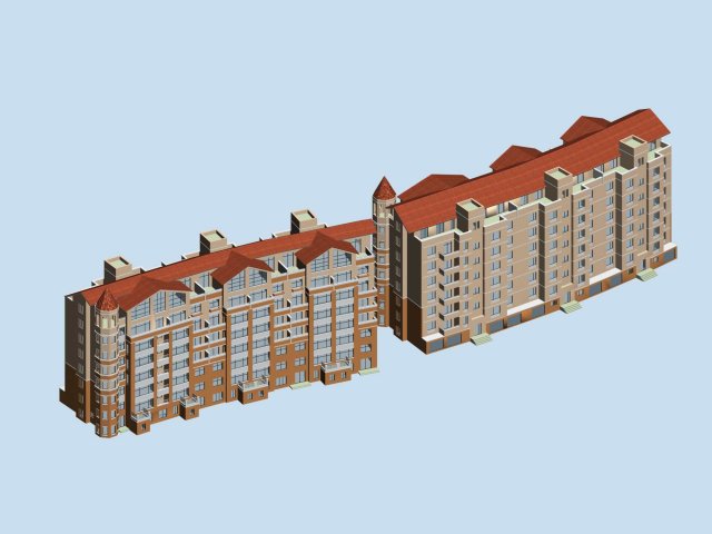city residential garden villa office building design - 210 3D Модель .c4d .max .obj .3ds .fbx .stl .blend 