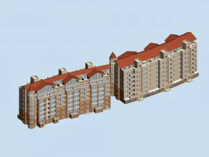 city residential garden villa office building design - 210 3D Model