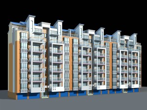 city residential garden villa office building design - 211 3D Model