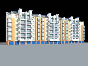 міська житлова садова вілла проект офісної будівлі - 214 3D Модель