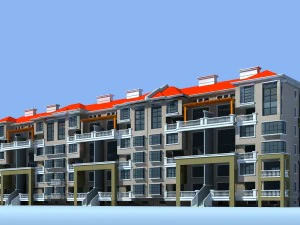 projeto de edif&iacute;cio de escrit&oacute;rios de vila de jardim residencial de cidade - 219 Modelo 3D