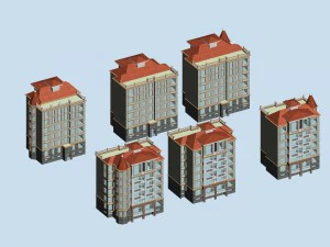 city residential garden villa office building design - 220 3D Model