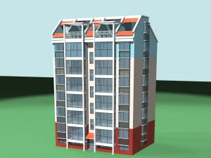 desain gedung perkantoran vila taman perumahan kota - 221 Model 3D