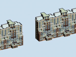 dise&ntilde;o de edificio de oficinas de villa con jard&iacute;n residencial de la ciudad - 224 Modelo 3D