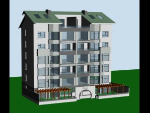 şehir konut bah&ccedil;e villa ofis binası tasarımı - 228 3D Model