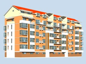 міська житлова садова вілла проект офісної будівлі - 229 3D Модель